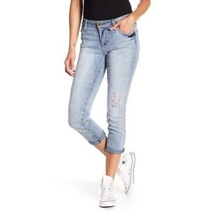 Kut from the Kloth Bardot skinny boyfriend crop jeans size 8